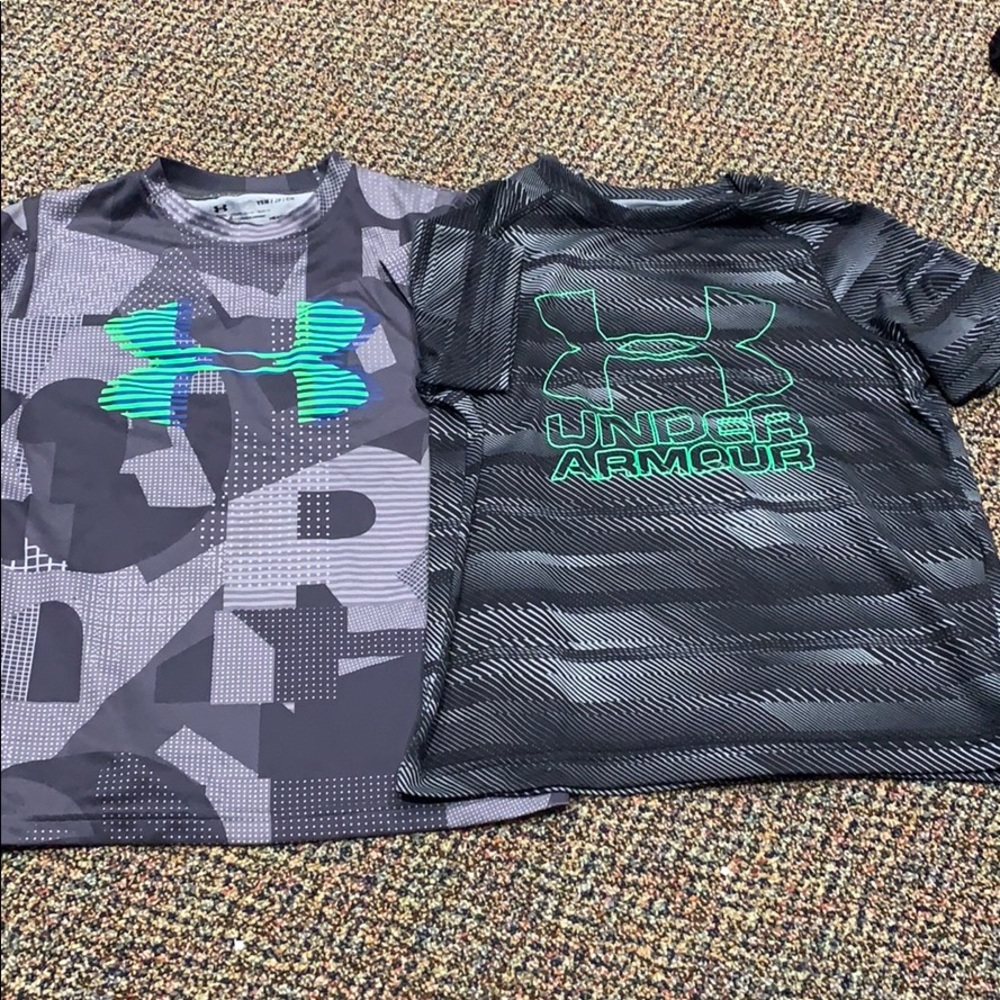 Perfect used condition boys UA shirts